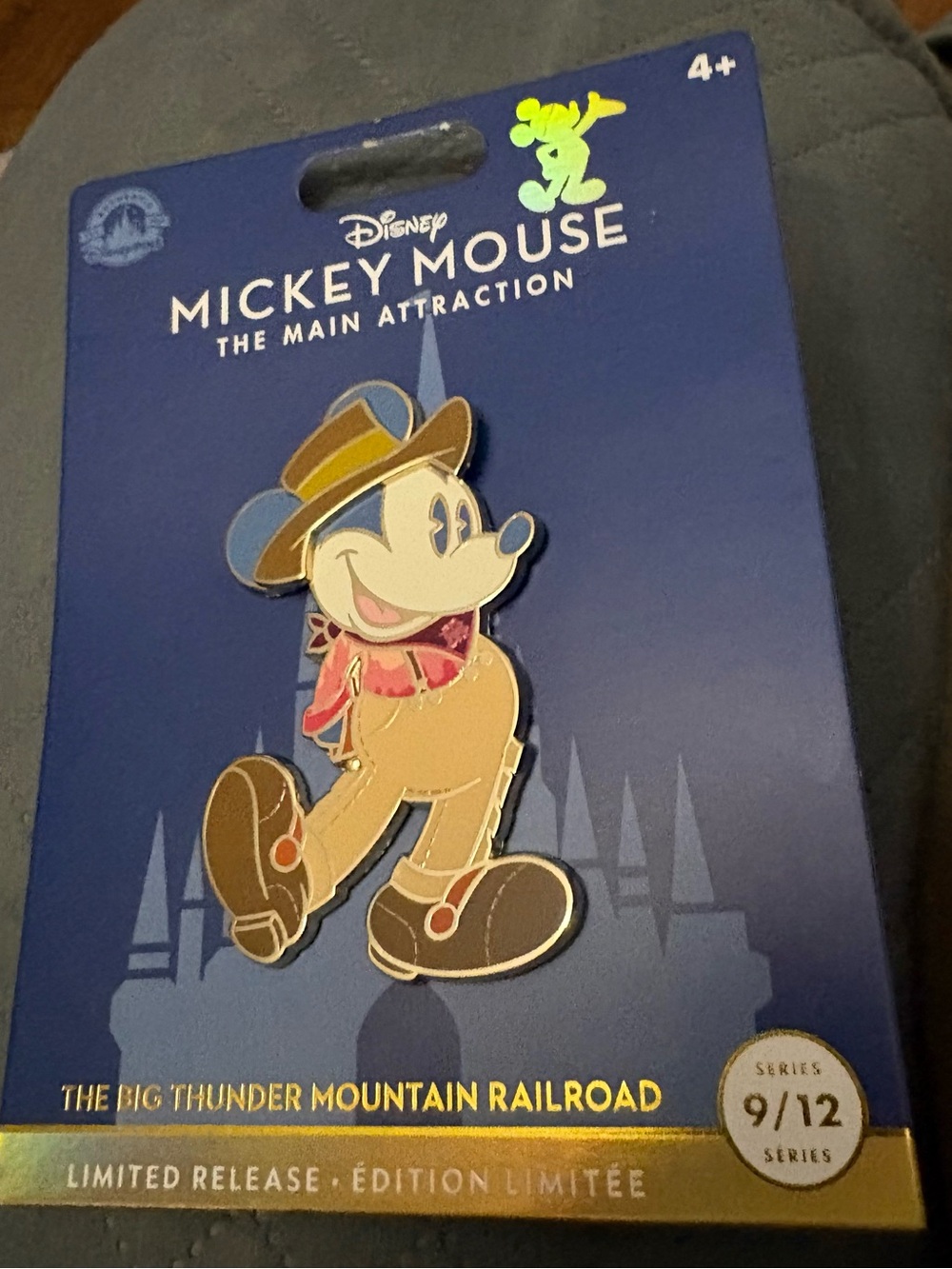 NEW Disney 50th Anniversary Big Thunder Mountain Rail Mickey Main Attraction Pin